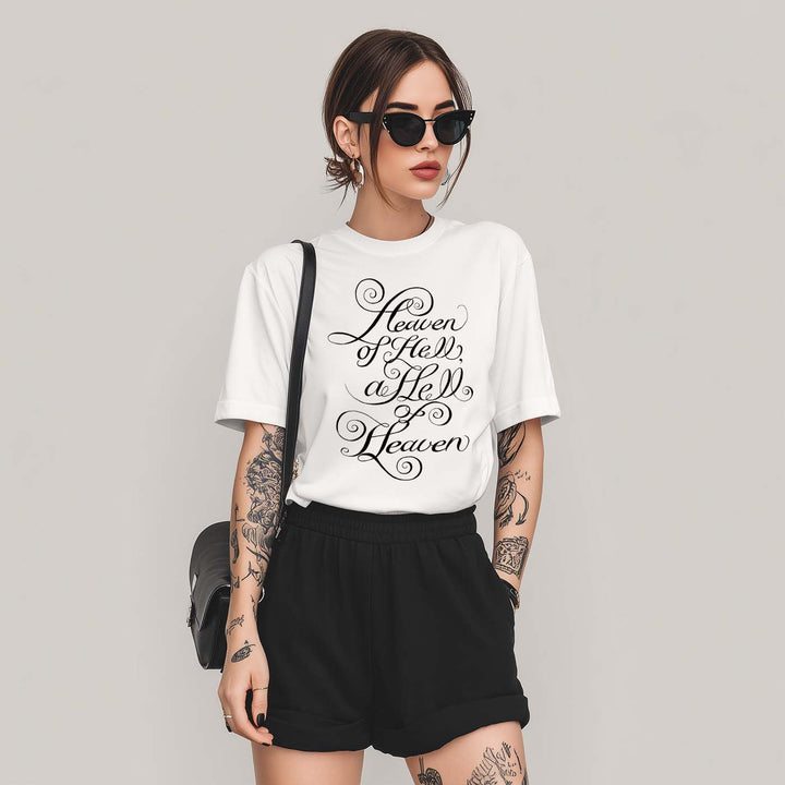 Heaven of Hell, a Hell of Heaven, Paradice Lost Quotes Unisex T-shirt