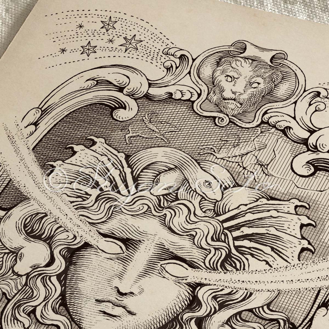 Medusa, Greek Myth Art Print