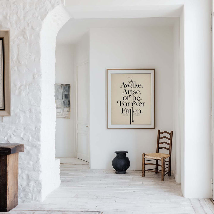 John Milton Quote from Paradise Lost Typography Print