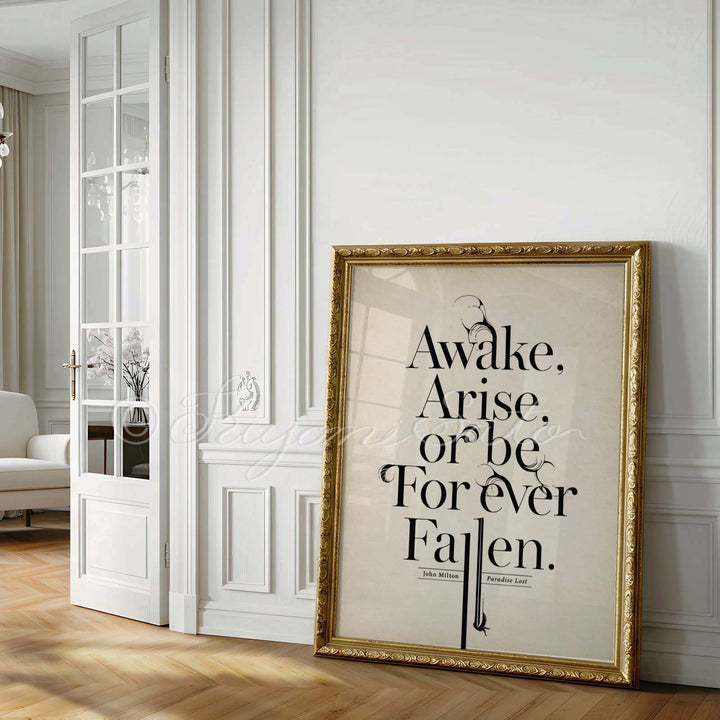 John Milton Quote from Paradise Lost Typography Print