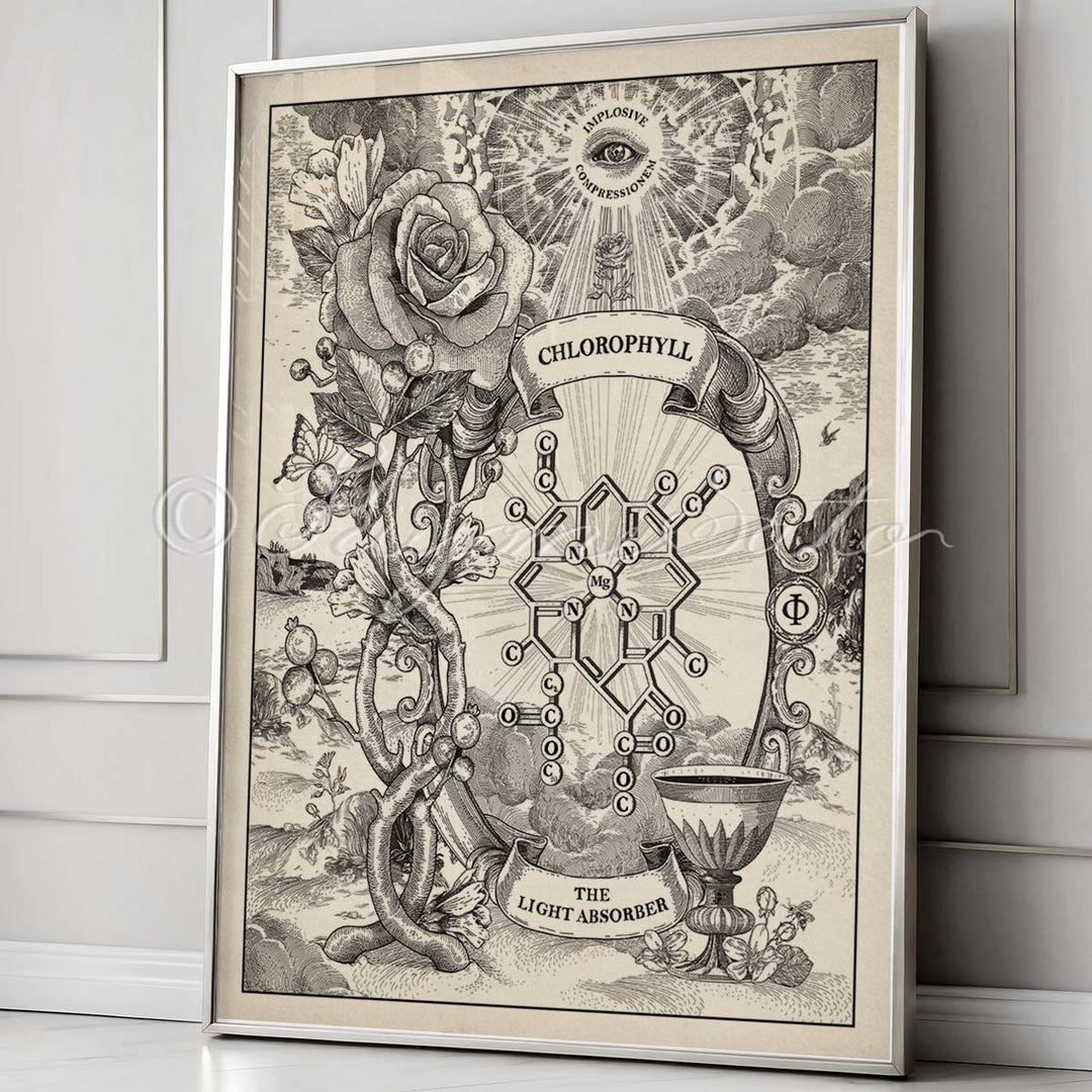 Chlorophyll Chemical structure Print