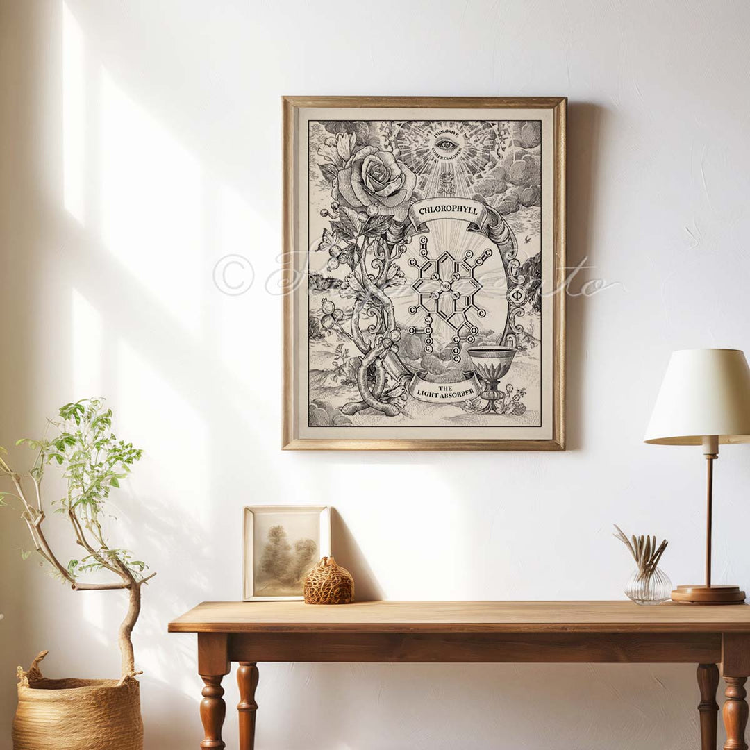Chlorophyll Chemical structure Print