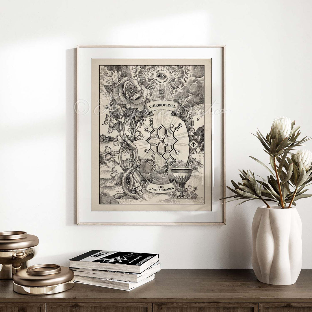 Chlorophyll Chemical structure Print