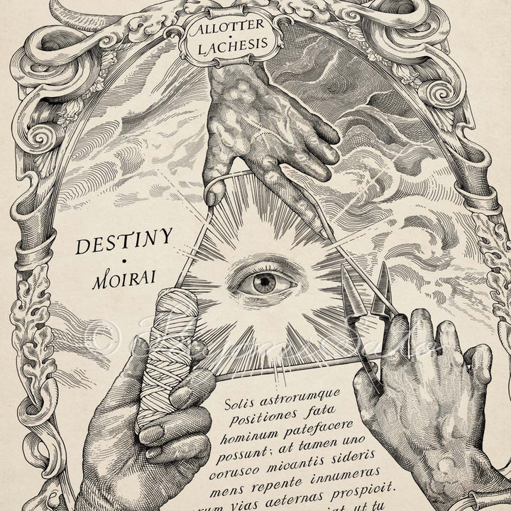 Destiny, The Moirai, Greek Myth Art Print