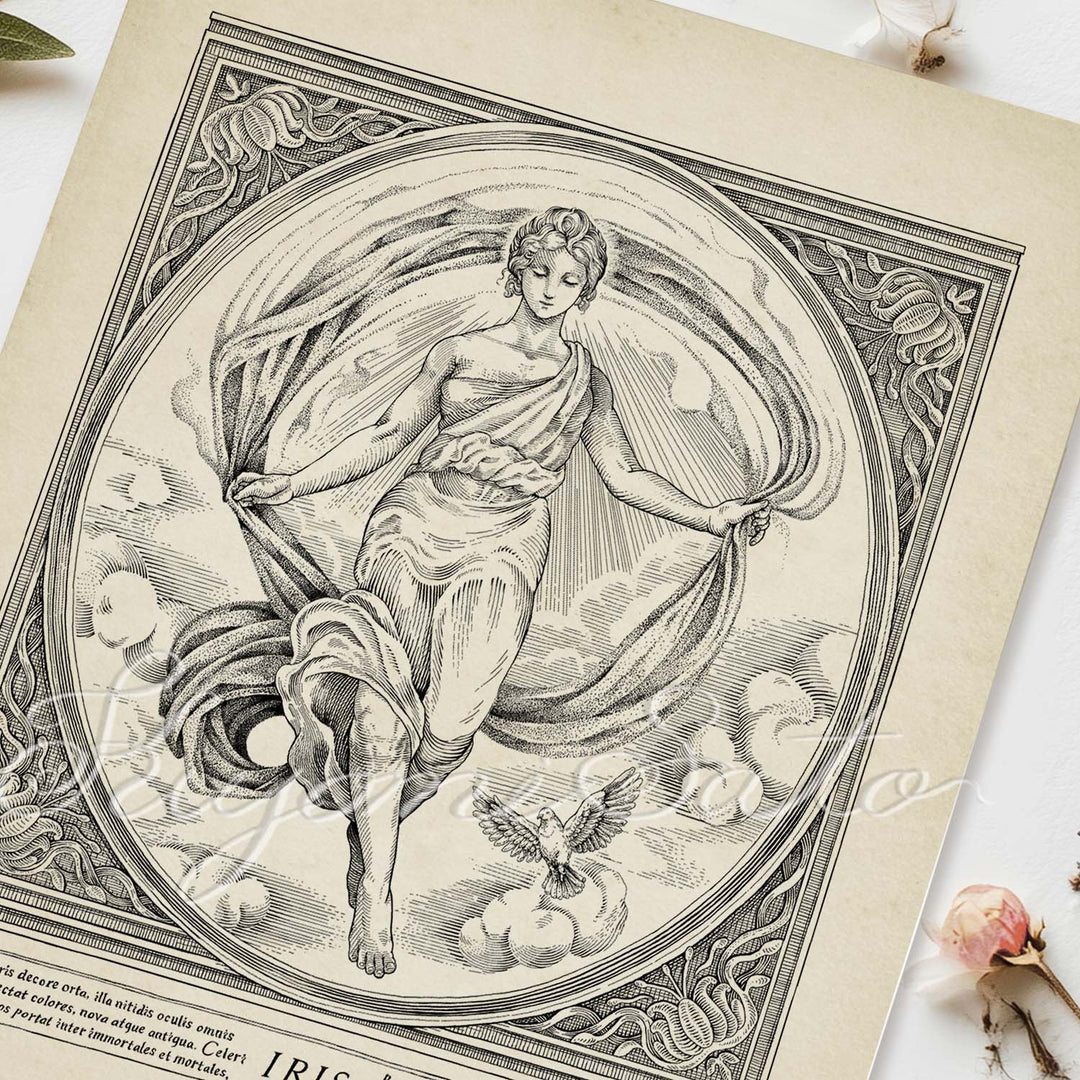 Iris, Greek Myth Rainbow goddess Art Print