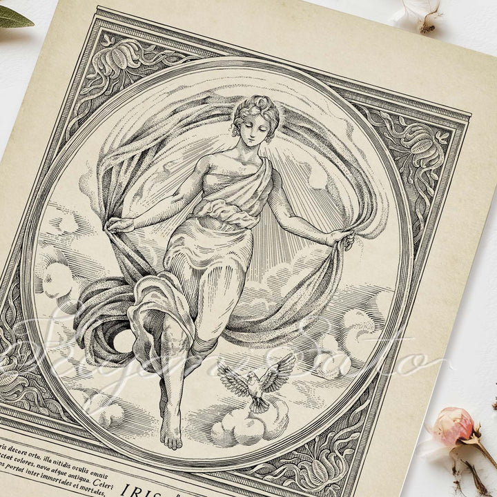 Iris, Greek Myth Rainbow goddess Art Print