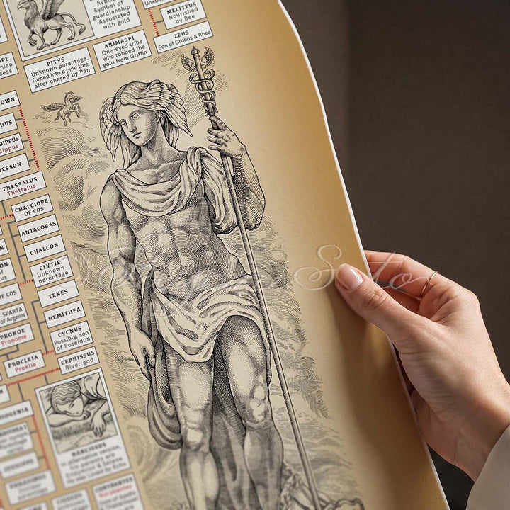 Greek Mythology Genealogy Poster Large