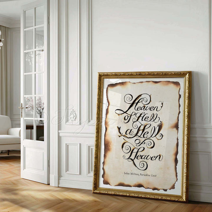 Paradise Lost quote by John Milton Print