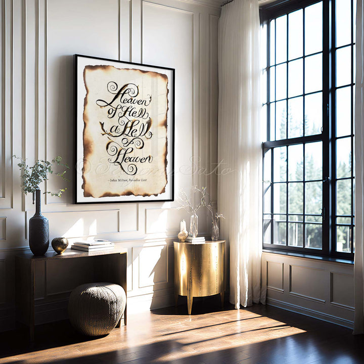 Paradise Lost quote by John Milton Print