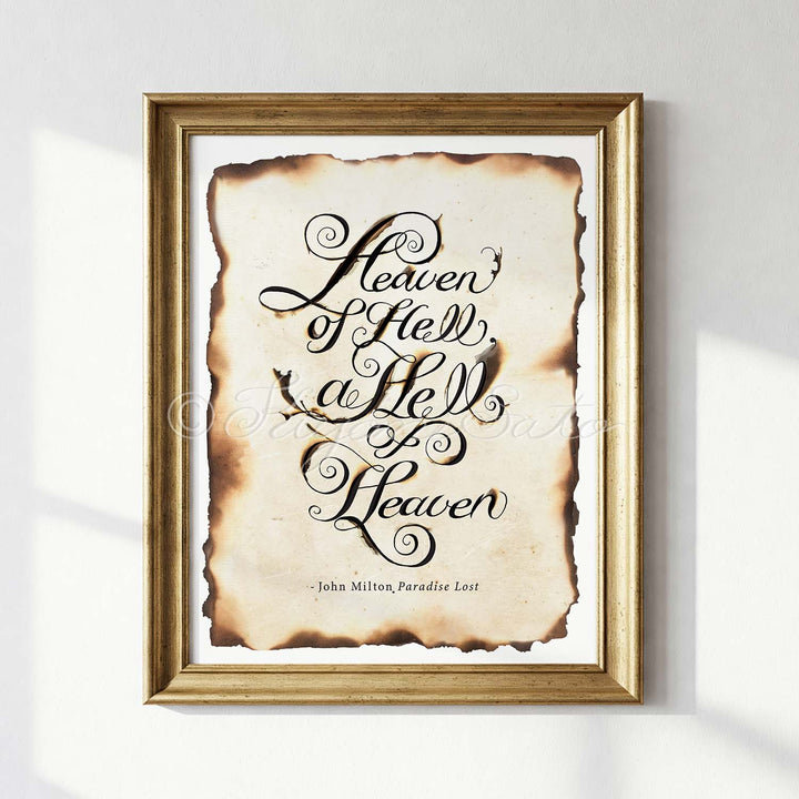 Paradise Lost quote by John Milton Print