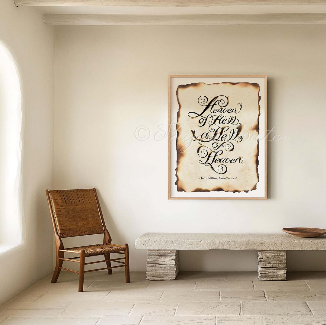 Paradise Lost quote by John Milton Print