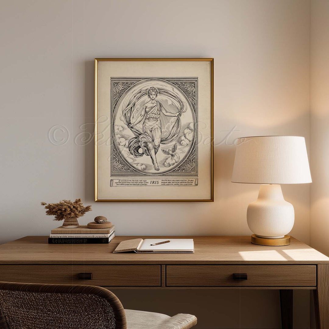Iris, Greek Myth Rainbow goddess Art Print