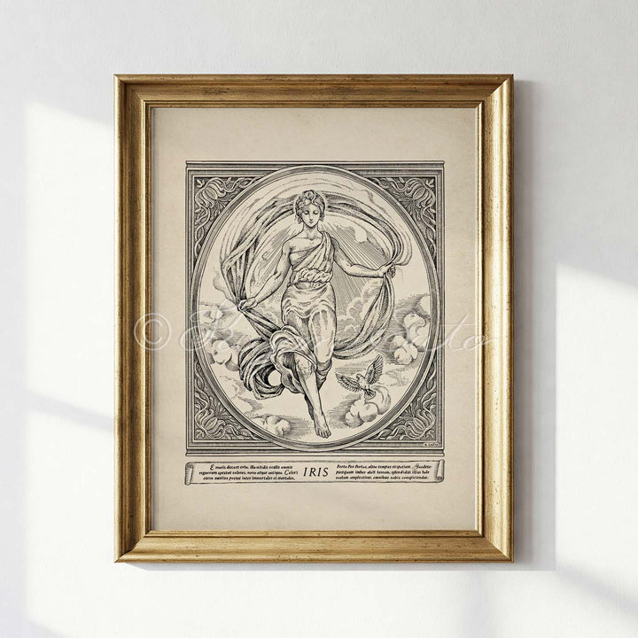Iris, Greek Myth Rainbow goddess Art Print