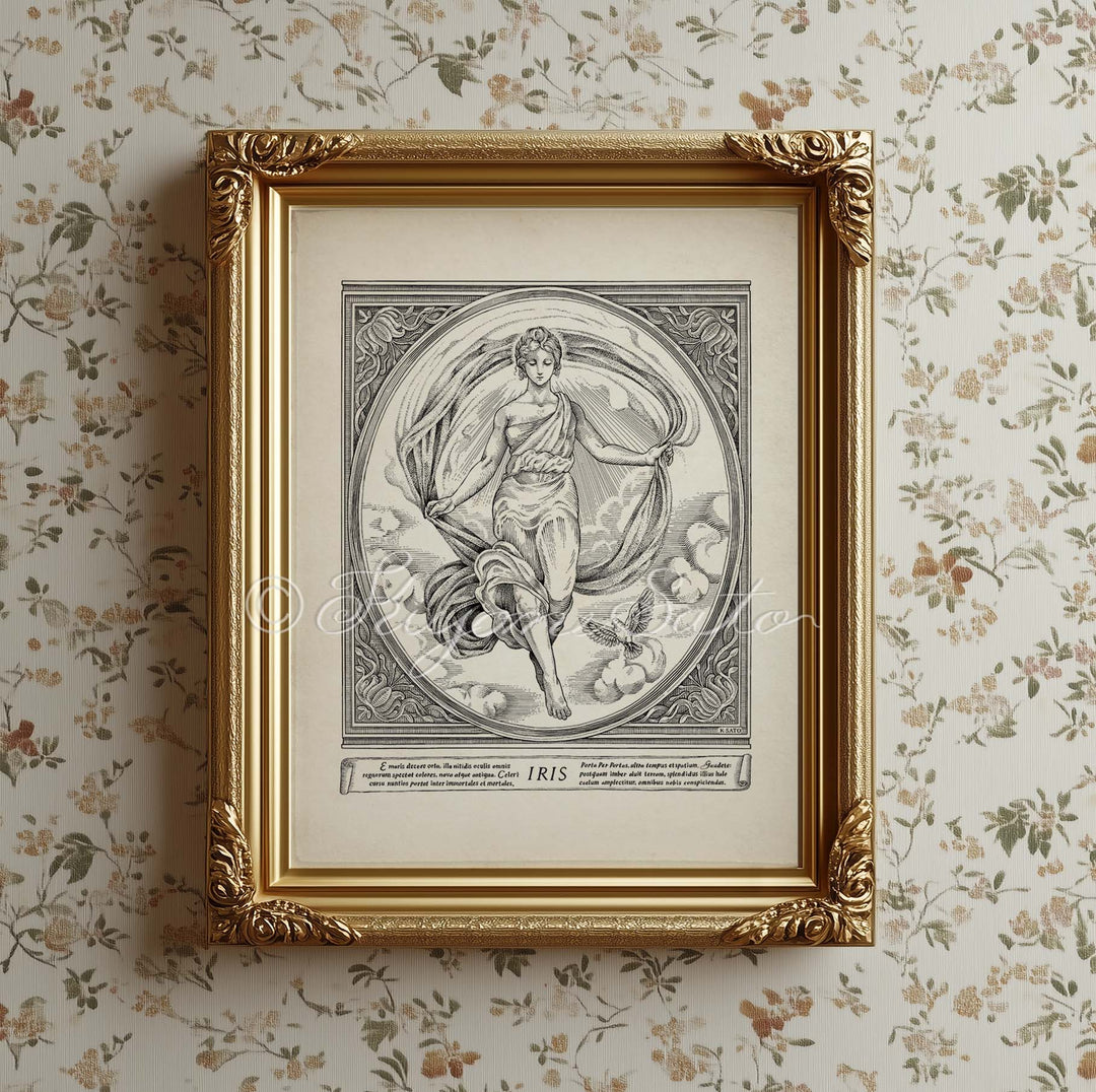 Iris, Greek Myth Rainbow goddess Art Print