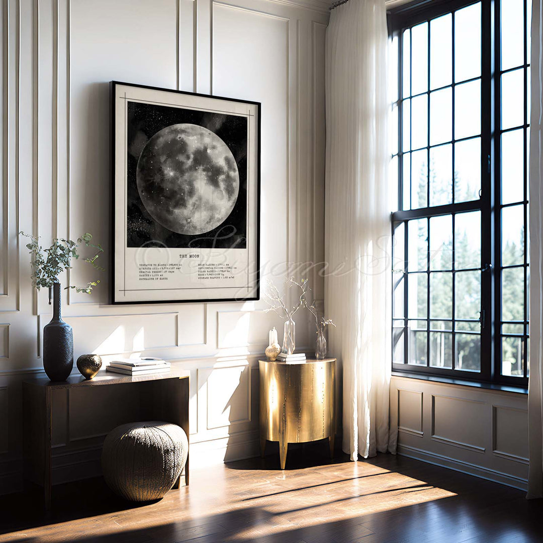 Moon Vintage style Print