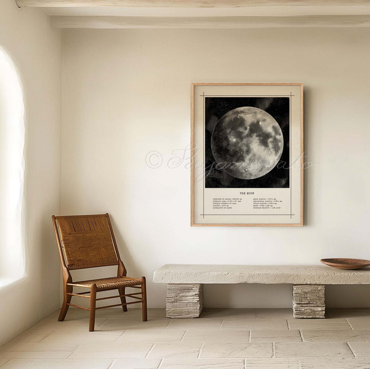 Moon Vintage style Print